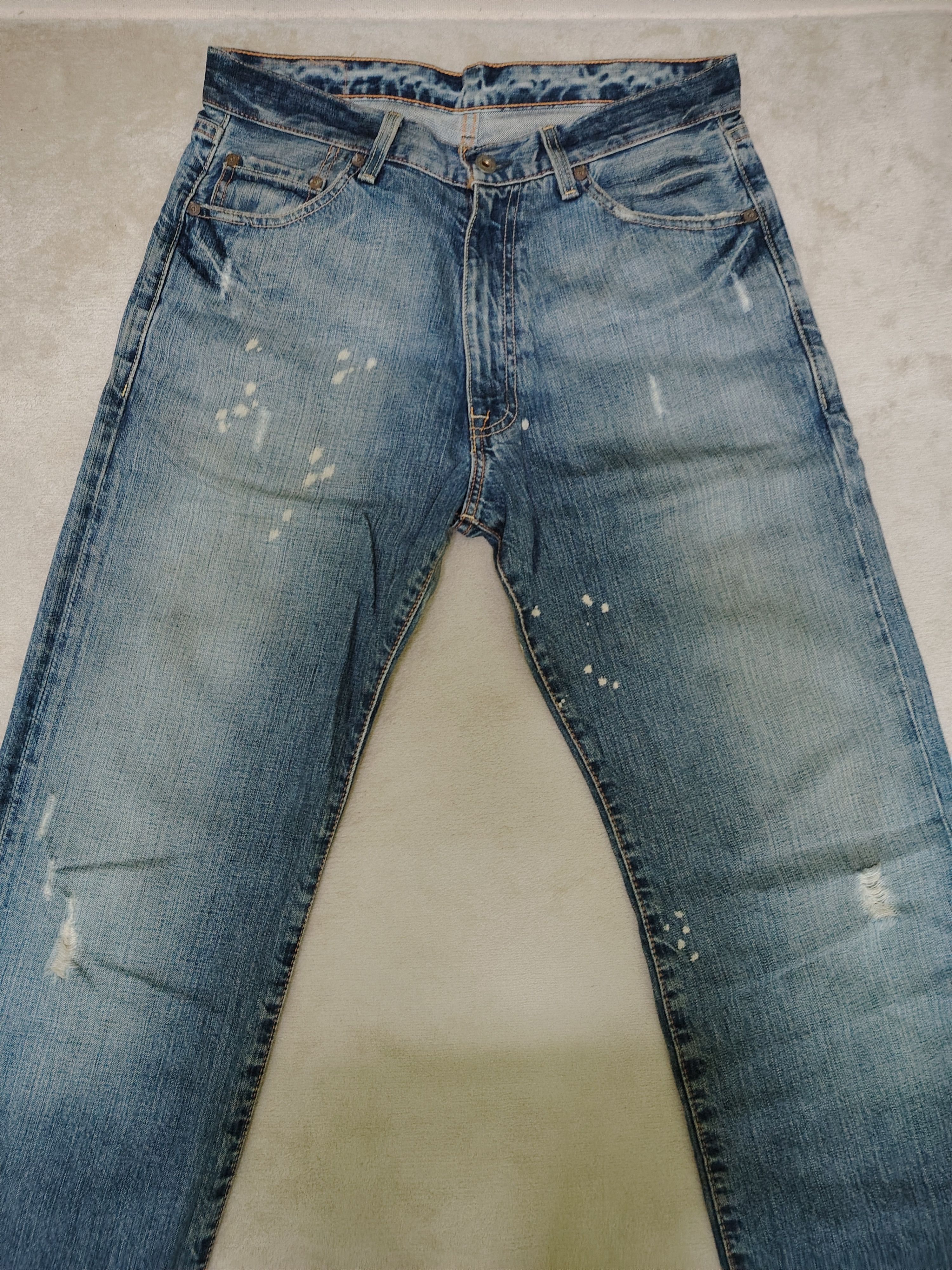 Polo Ralph Lauren Vtg Polo RRL Ralph Lauren Paint Splatter Denim Jeans Baggy Size US 32 / EU 48 - 3 Thumbnail
