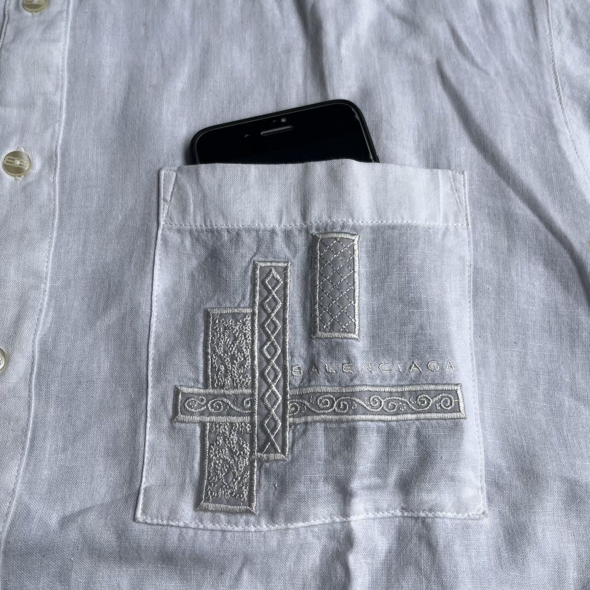 Balenciaga Balenciaga Paris Pocket Shirt Size US XL / EU 56 / 4 - 7 Thumbnail