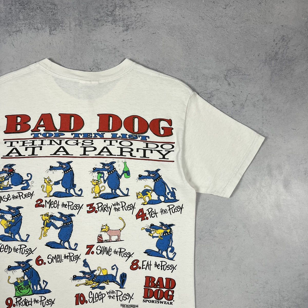 Vintage Vintage Bad Dog Top Ten List Dirty Humor T shirt 1994 Size US S / EU 44-46 / 1 - 3 Thumbnail