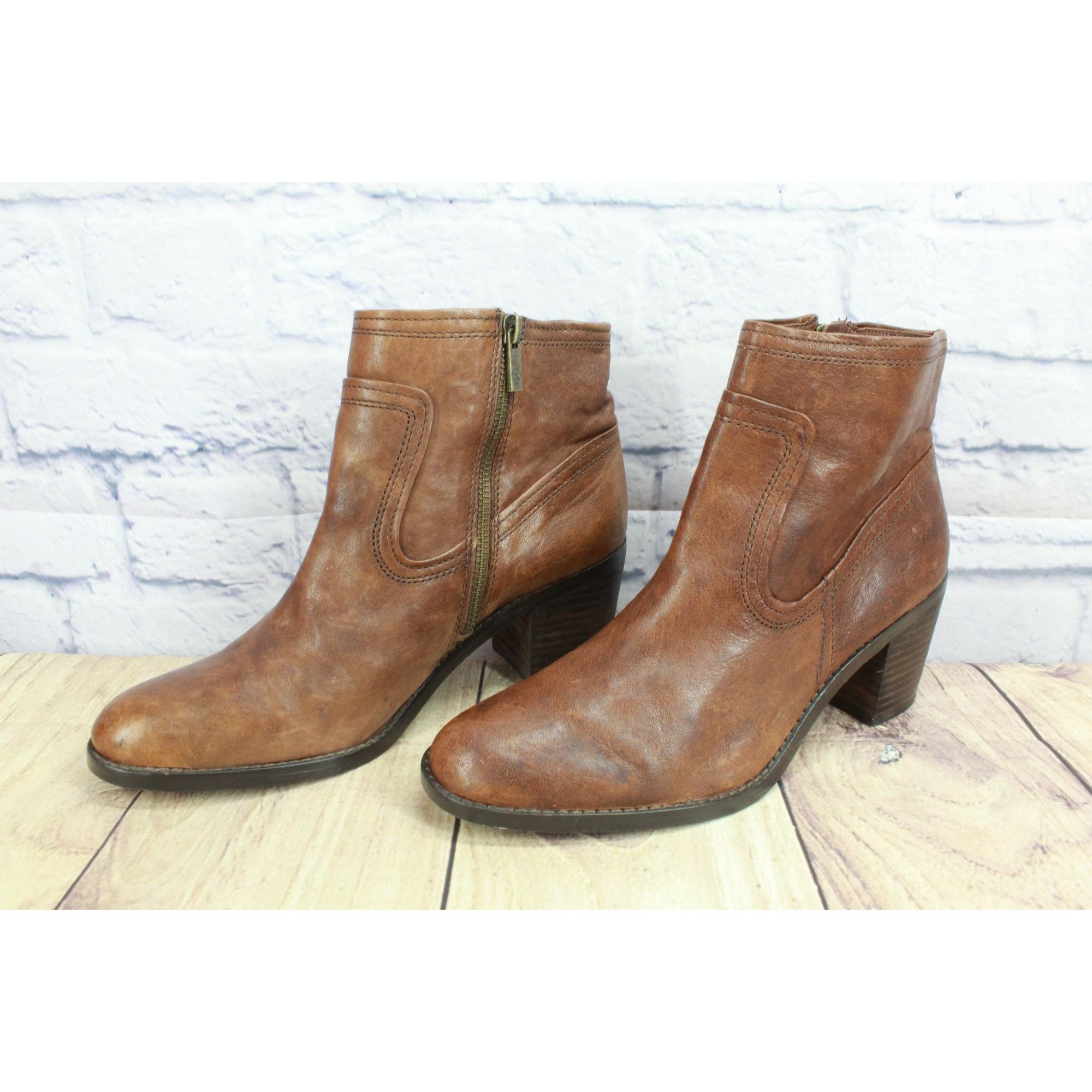 Leather × Other Arturo Chiang Masin Side Zip Western Ankle Booties Size 9 M Size US 9 / IT 39 - 2 Thumbnail
