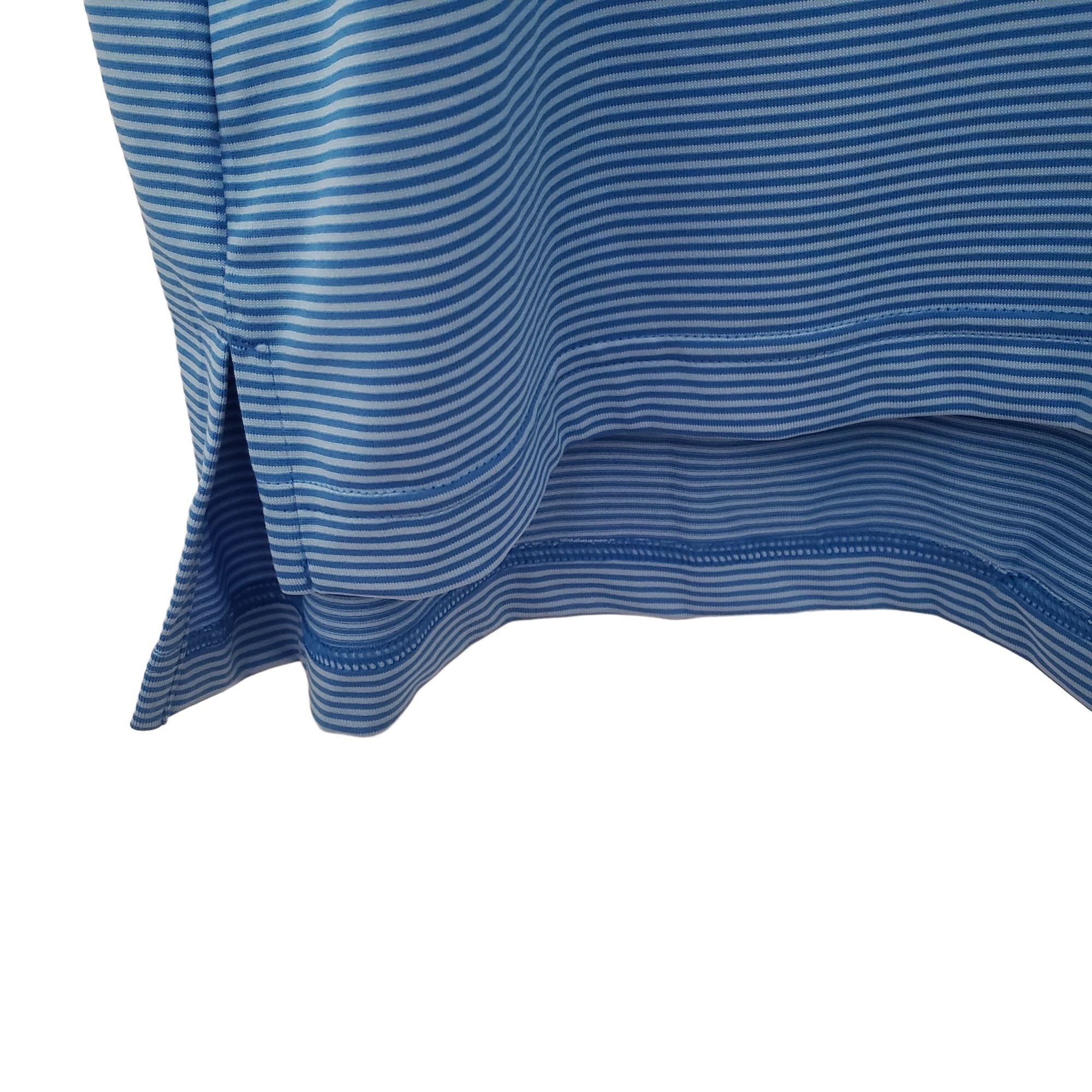Adidas Adidas ClimaLite Golf Polo Shirt Men 2XL Blue White Stripe Size US XXL / EU 58 / 5 - 3 Thumbnail