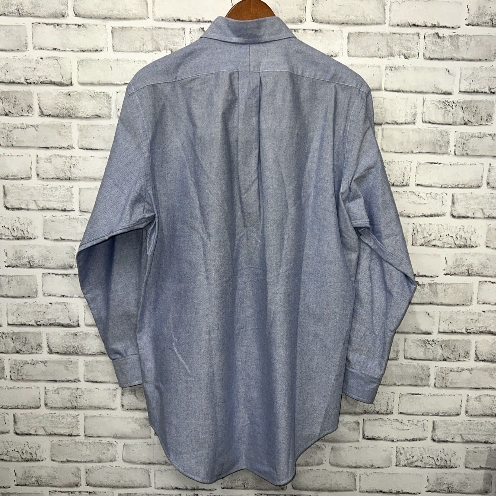 Ralph Lauren RALPH LAUREN Blue Dress Shirt Adult L 15.5-32 Regular Fit Mens Size 42R - 5 Thumbnail