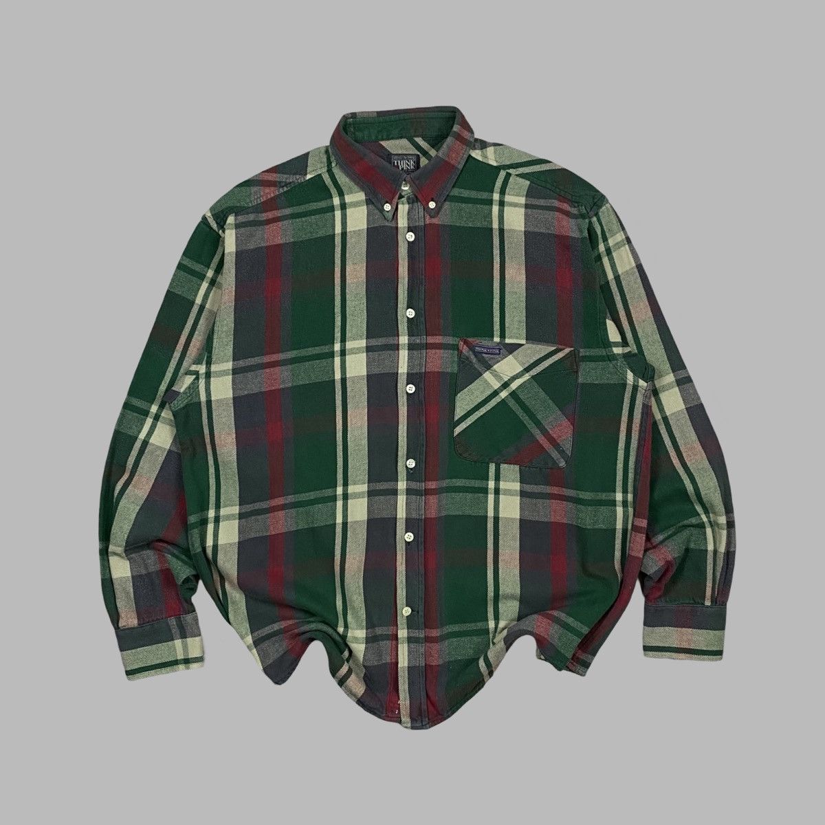 Other VNTG Think Pink Oversize Baggy Flannel Shirt Overshot Size US L / EU 52-54 / 3 - 1 Thumbnail