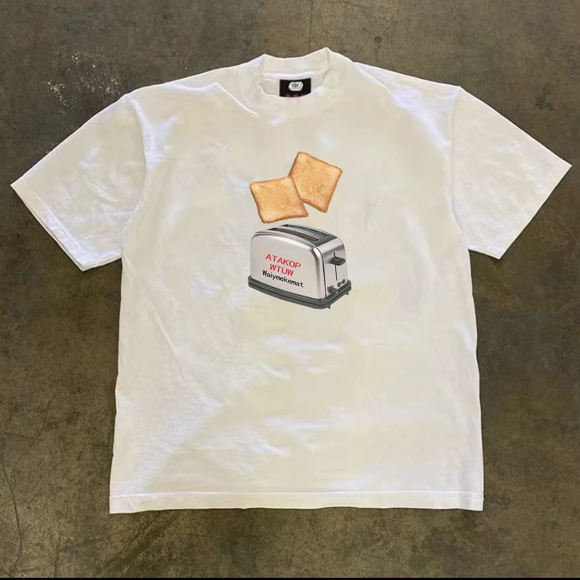 Vintage White washed vintage bread maker print t-shirt Size US M / EU 48-50 / 2 - 1 Thumbnail