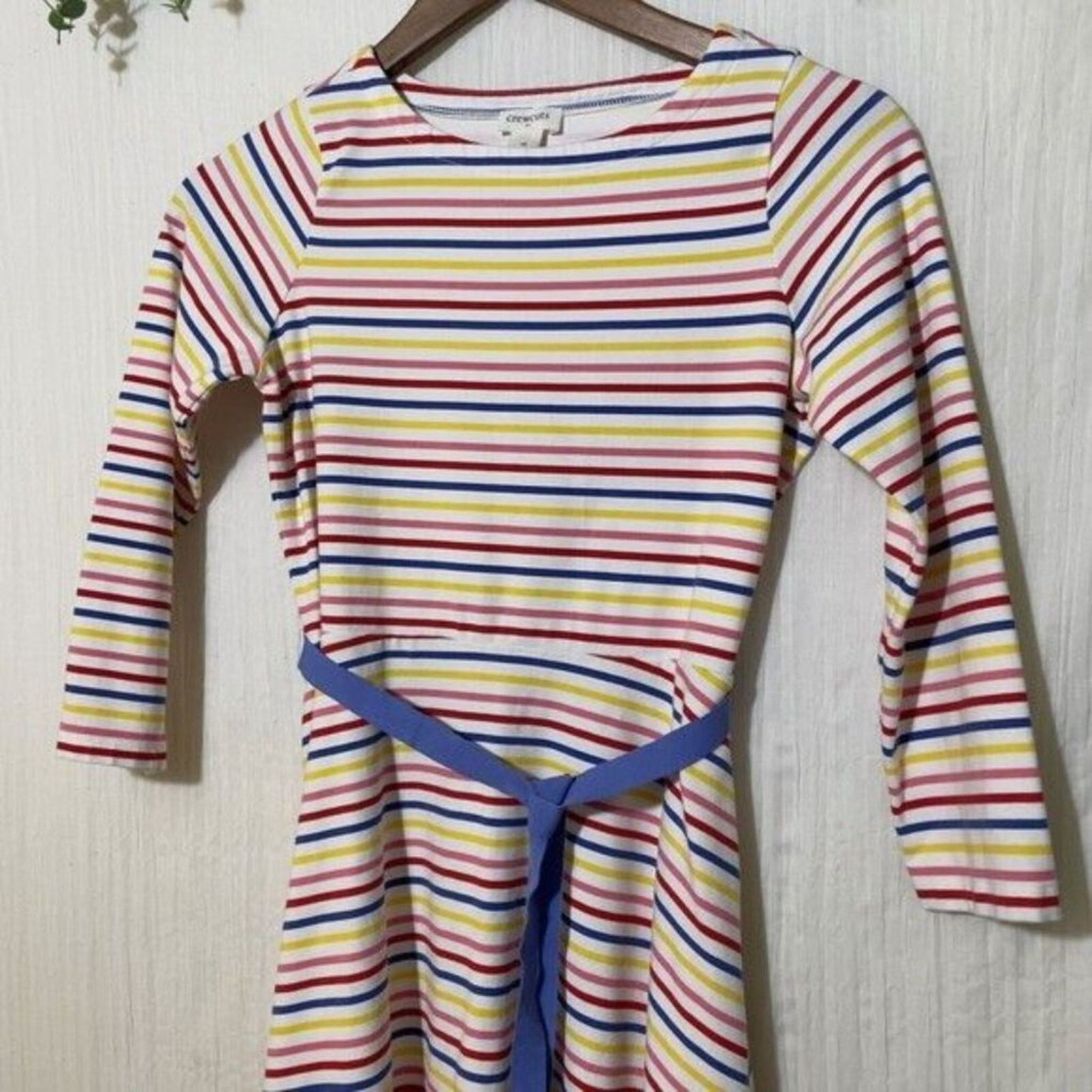 J.Crew Crewcuts Dress Girls 12 Tie Waist Colorful Stripes Size XL / US 12-14 / IT 48-50 - 3 Thumbnail