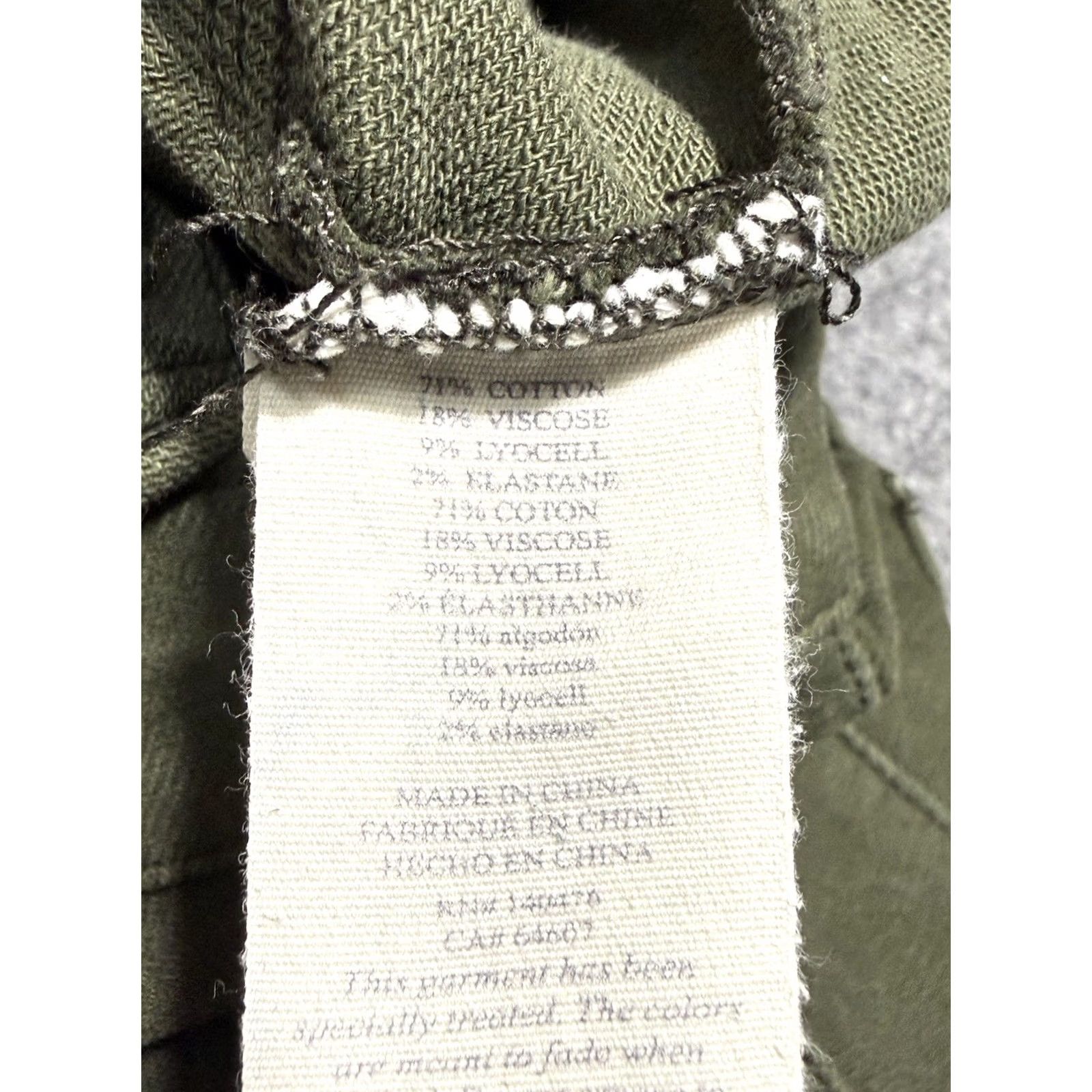 Faherty Faherty Stretch Terry Patch Pocket Pant Womens 32 Green High Rise Wide-Leg Pants Size 24" / US 00 / IT 34 - 8 Thumbnail