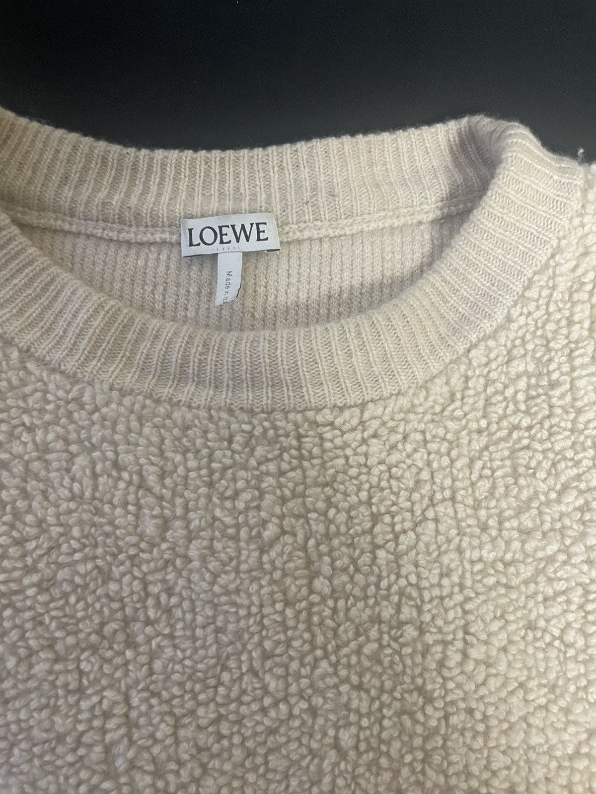 Loewe Loewe Chain Sweater in wool and cashmere in creme Size S Size US M / EU 48-50 / 2 - 5 Thumbnail