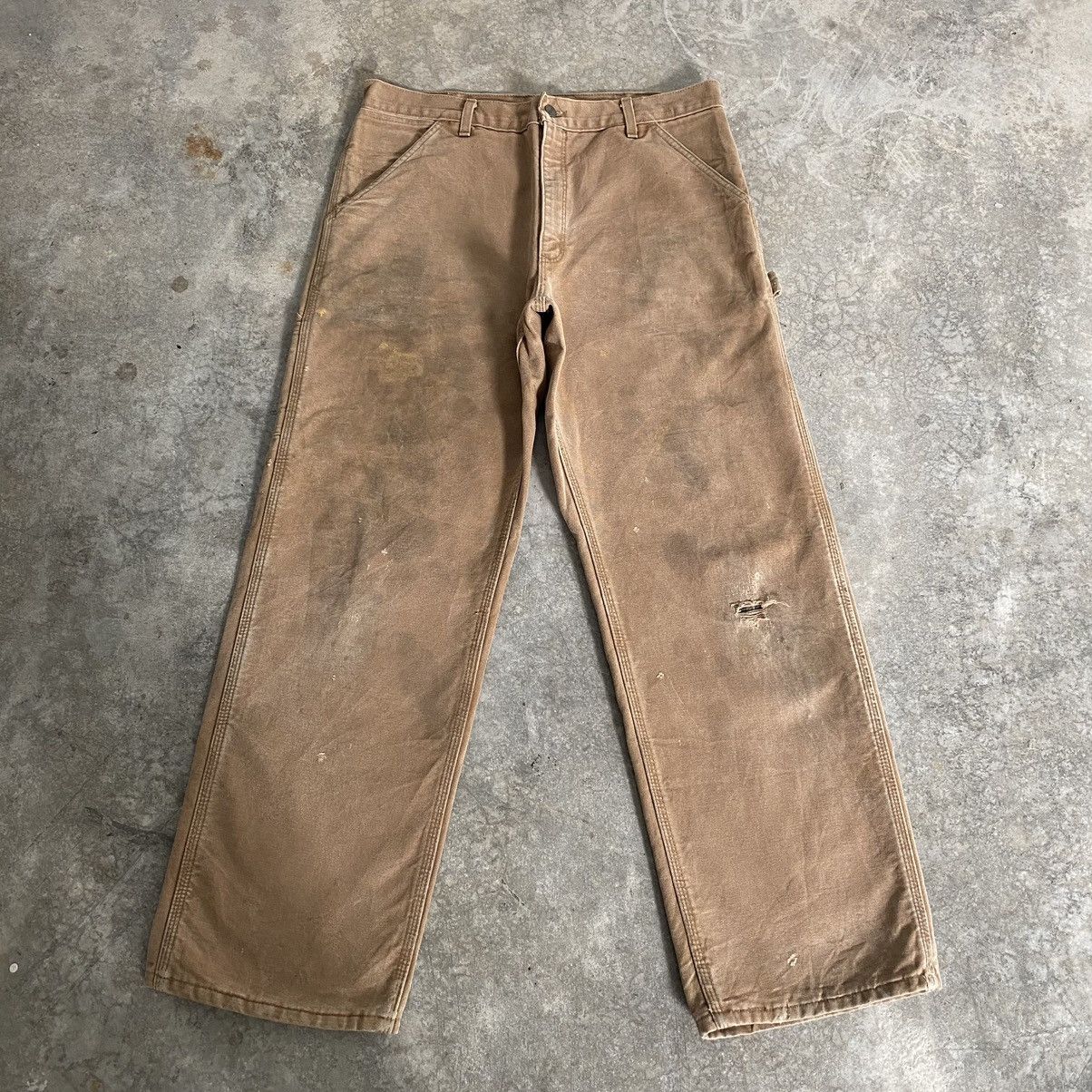 Carhartt Vintage Carhartt Blanket Lined Dirty Carpenter Work Pants Size US 34 / EU 50 - 2 Thumbnail