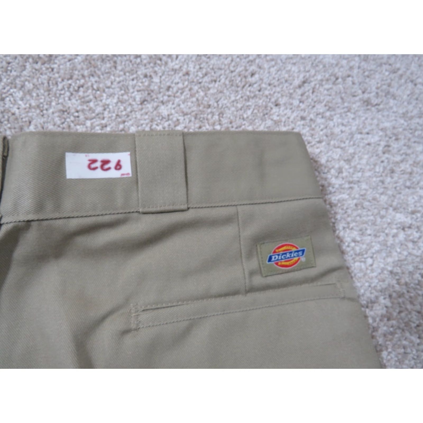 Dickies Dickies Men’s Twill Pants Khaki Straight 34X32 Work Plain Front Scotchgard Beige Cotton Polyester Blend Flat Front Regular Leg Mens Size US 34 / EU 50 - 7 Thumbnail