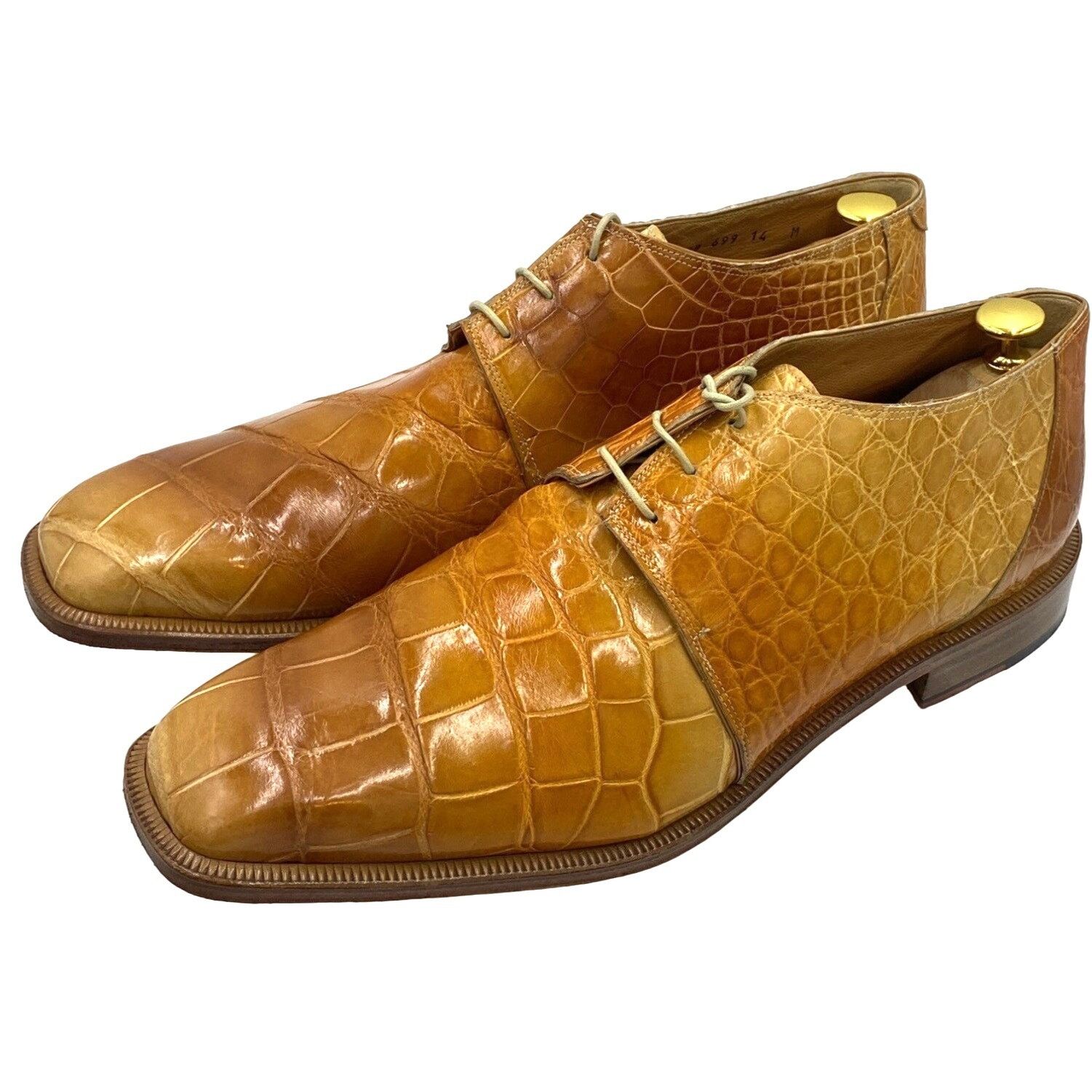 Mauri Vintage Mauri Exotic Full Alligator Men 14 Italian Tan Brown Size US 14 / EU 47 - 12 Thumbnail
