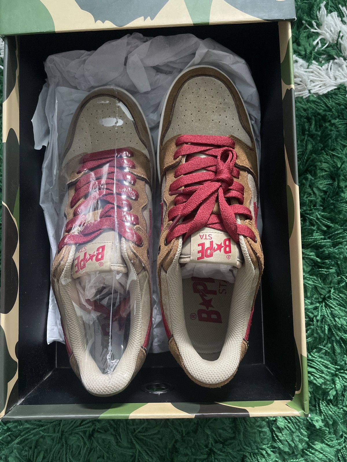 Bape Bape Sk8 Sta Low Wheat Red Size US 9 / EU 42 - 3 Thumbnail