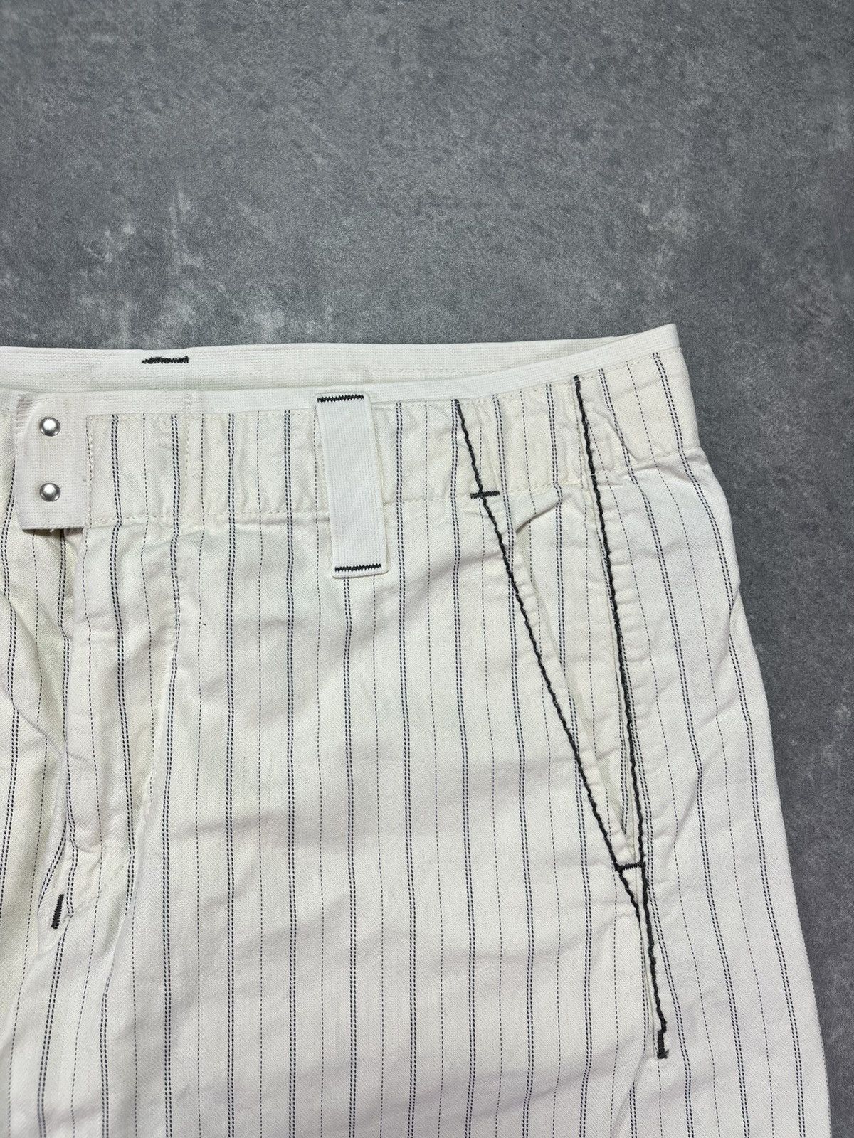 Marithe + Francois Girbaud 00s Marithe + Francois Girbaud Striped Loose Shorts 30 Size 30" / US 8 / IT 44 - 7 Thumbnail