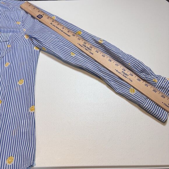 St. Johns Bay St. John's Bay Women Button Up Spring Shirt Blue Striped M Size M / US 6-8 / IT 42-44 - 15 Thumbnail