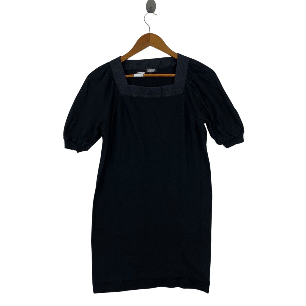 Sonia Rykiel SONIA RYKIEL French Brand Black Short Sleeve Dress Size S / US 4 / IT 40 - 1 Thumbnail