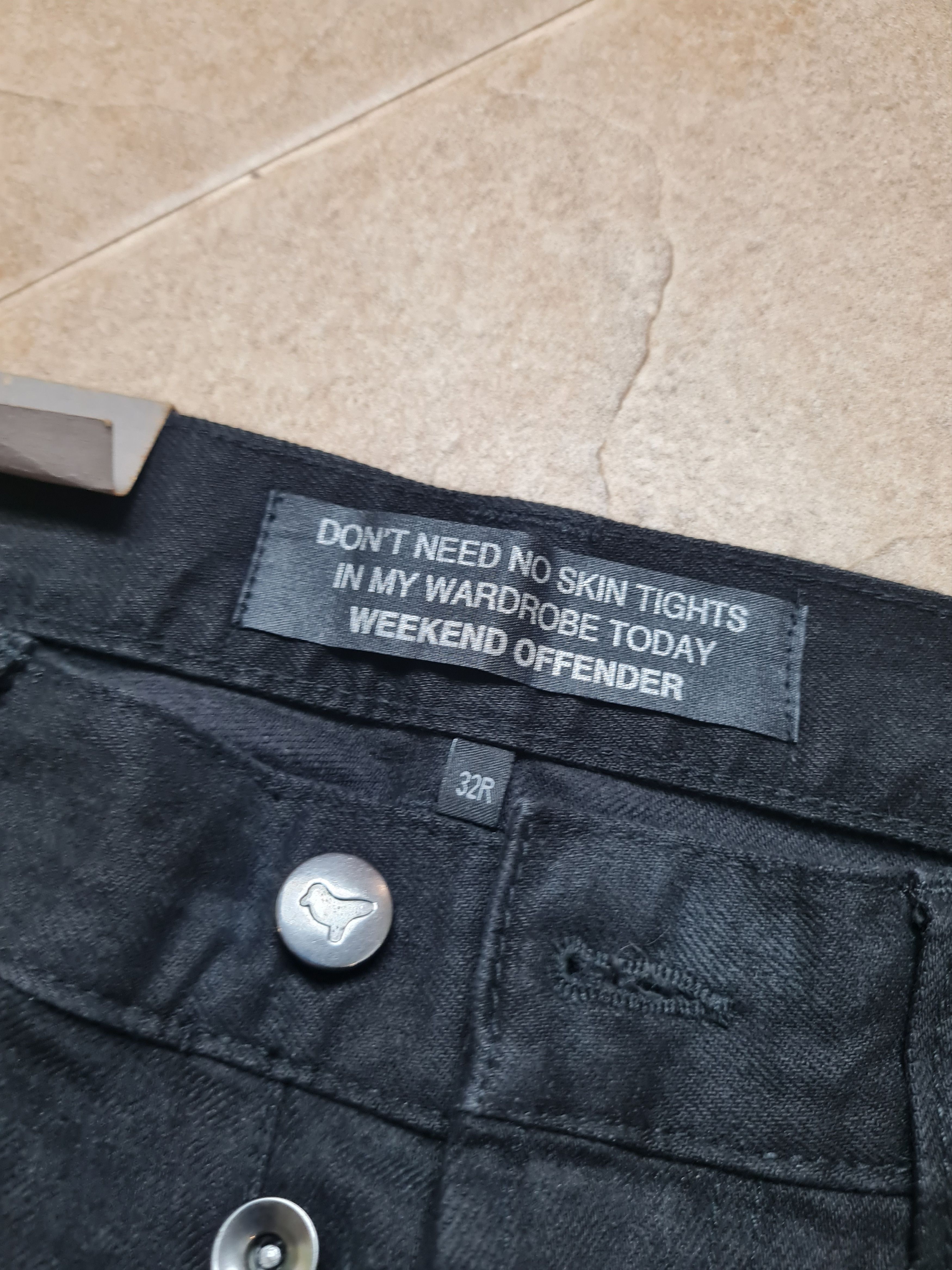 Weekend Offender Jeans Mens Black Denim Weekend Offender Tapered Fit Jeans 32 Size US 32 / EU 48 - 12 Thumbnail