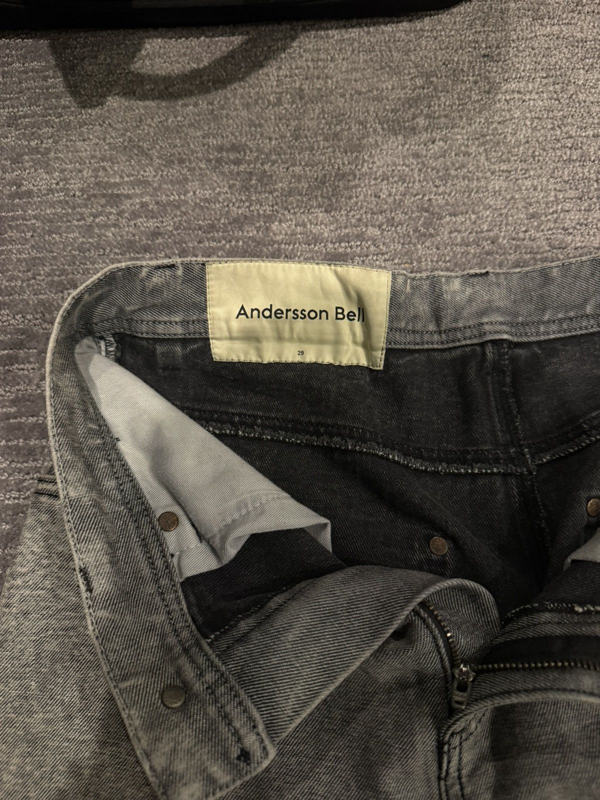 Andersson Bell Andersson Bell Gray Tom Reverse Jeans Size US 29 - 3 Thumbnail