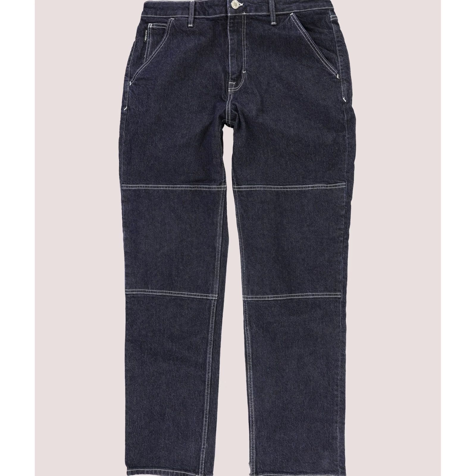 Vintage Frank & Oak Mens Nolan Seamed Regular Straight Leg Jeans, navy, 36W x 34L Size US 36 / EU 52 - 1 Thumbnail