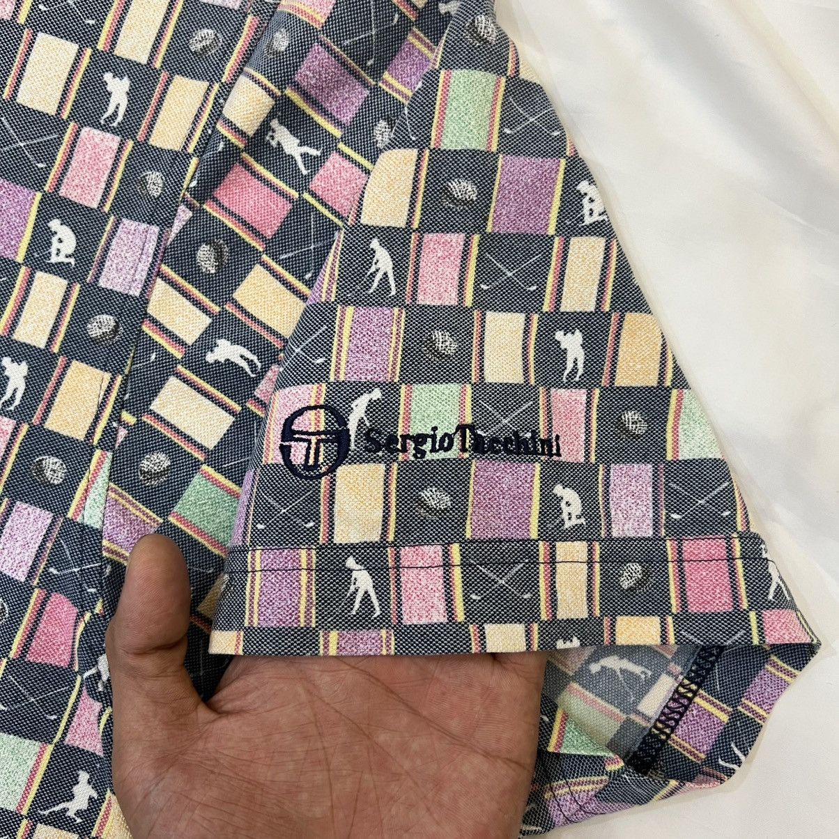 Sergio Tacchini "Golf World" All-Over Print Polo Shirt - Men's [XL] Size US XL / EU 56 / 4 - 3 Thumbnail