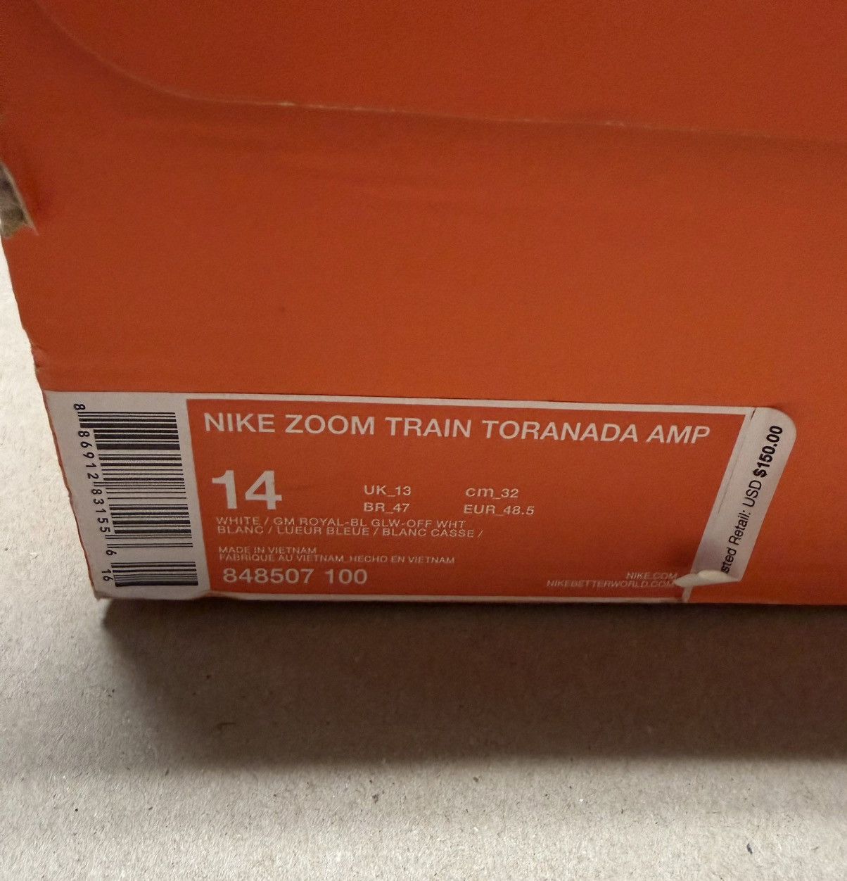 Nike Nike Zoom Train Toranada Amp Gronk White Blue men’s sz 14! Size US 14 / EU 47 - 7 Thumbnail