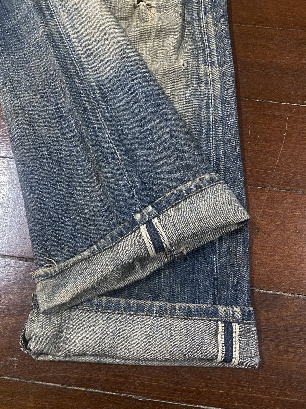 Levi's Rare Levi’s 553 Fade Denim mud wash distressed selvedge Size US 33 - 6 Thumbnail