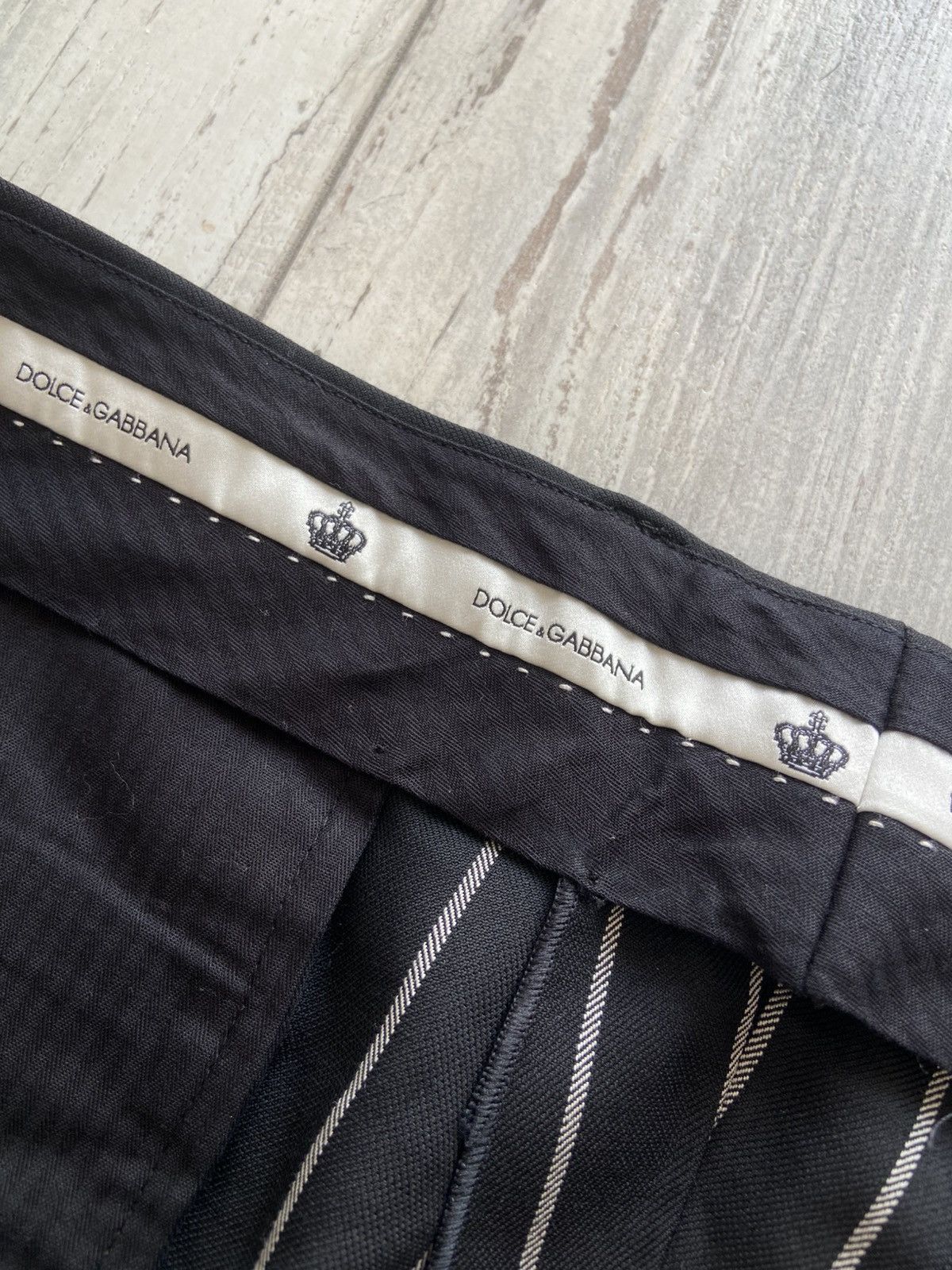 Dolce & Gabbana Dolce & Gabbana Wool Pinstripe Pants Size US 39 - 9 Thumbnail