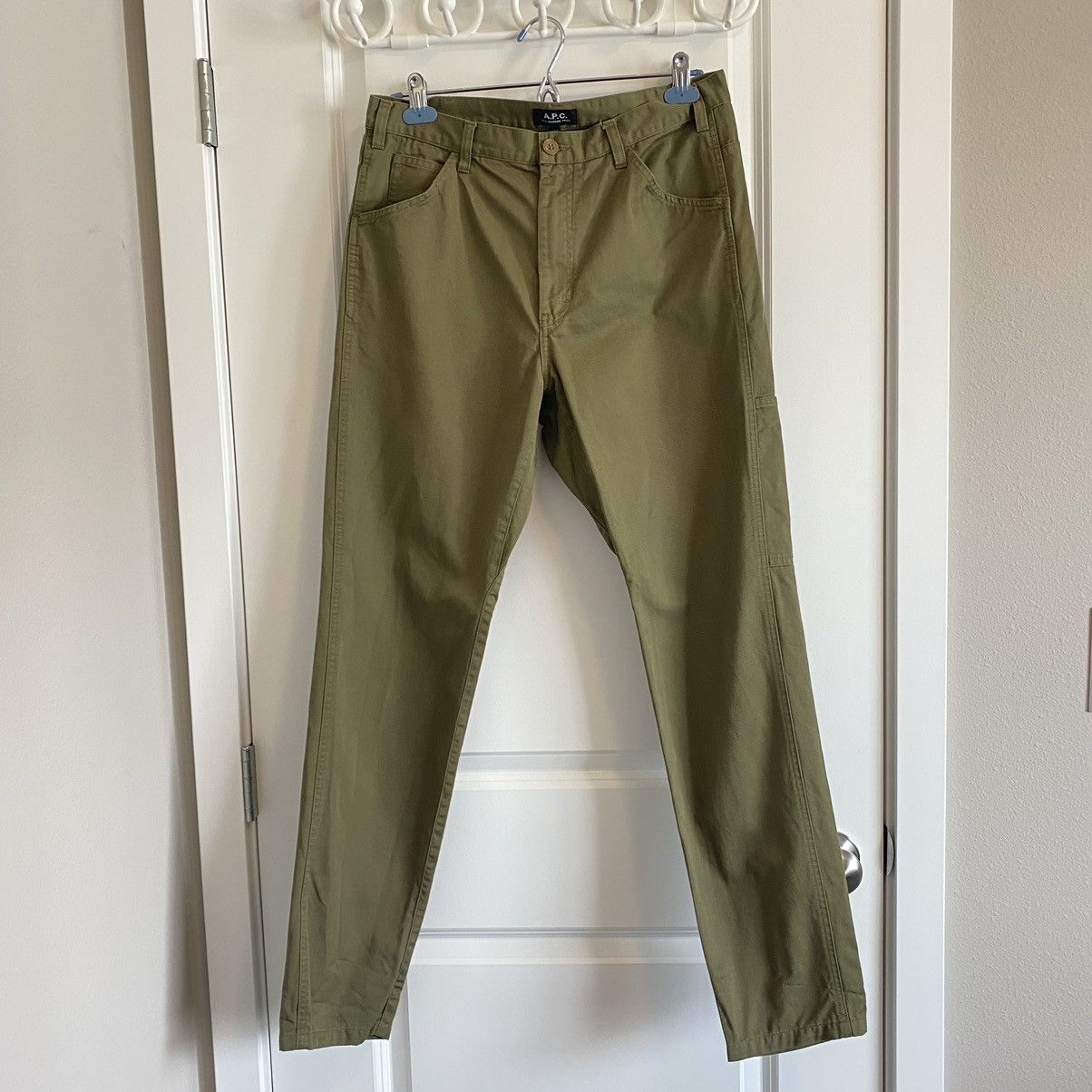A.P.C. A.P.C. Kingsten Straight Leg Pants (Khaki) Size US 30 / EU 46 - 1 Thumbnail