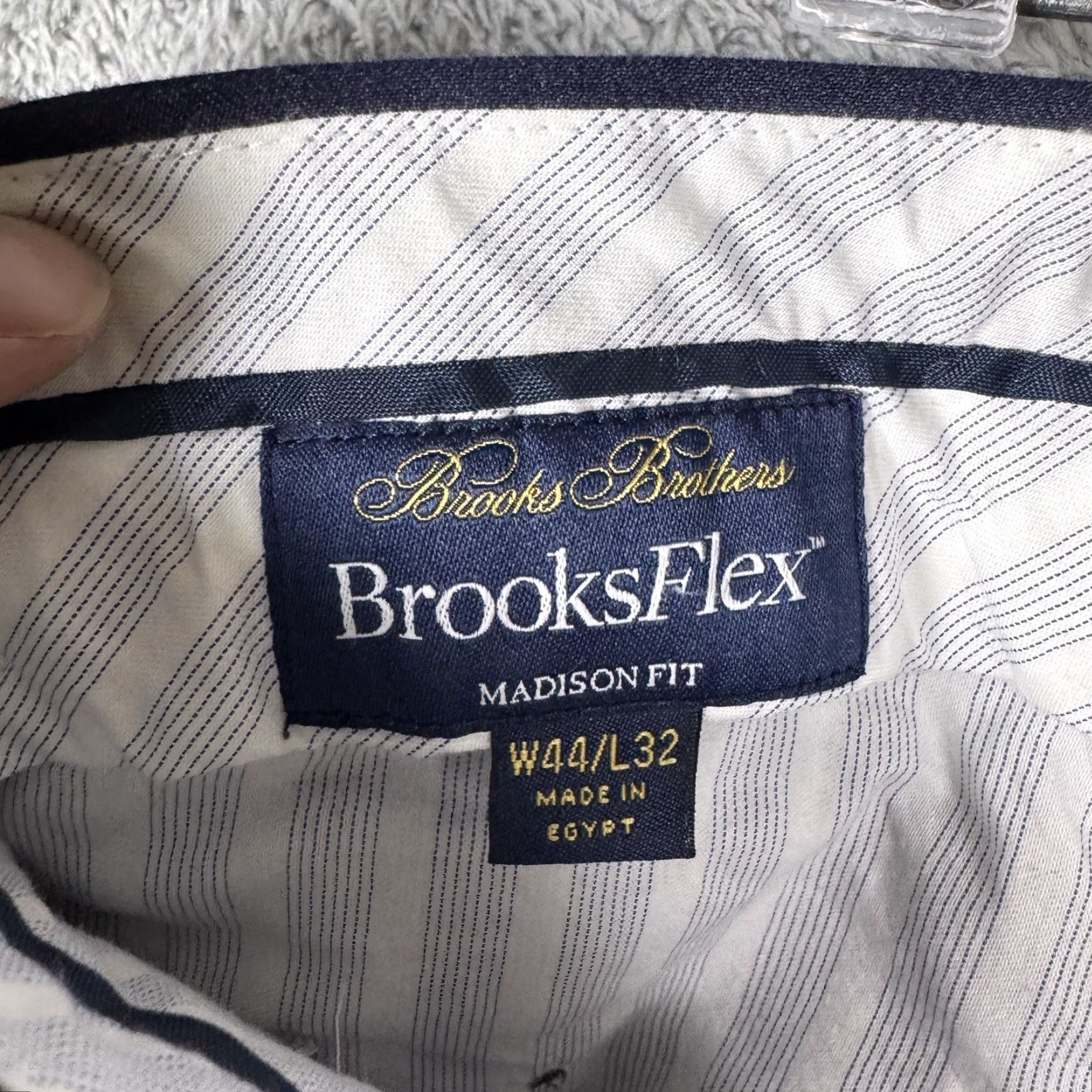 Brooks Brothers Brooks Brothers Dress Pants Mens 42x32 BrooksFlex Madison Reda Flexo Wool Slacks Pants Dress Slim Tapered Blue 42 Mens Slacks Size US 44 / EU 60 - 7 Thumbnail