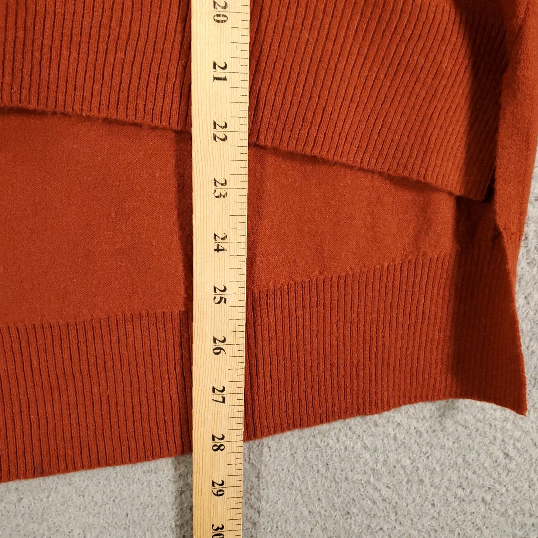 Vintage Womens Pullover Sweater V-Neck Wool Blend Size M Orange Rust Knit Long Sleeve Kerisma Casual Womens Size M / US 6-8 / IT 42-44 - 3 Thumbnail