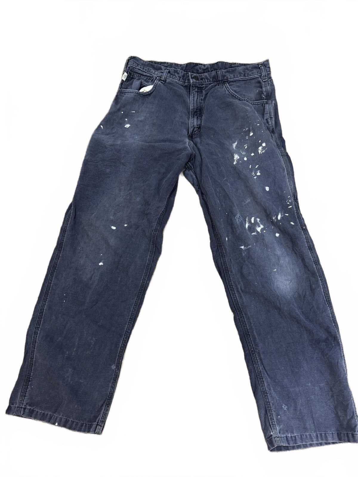 Carhartt Carhartt Work Pants Blue Paint-Stained 36X34 Size US 36 / EU 52 - 3 Thumbnail