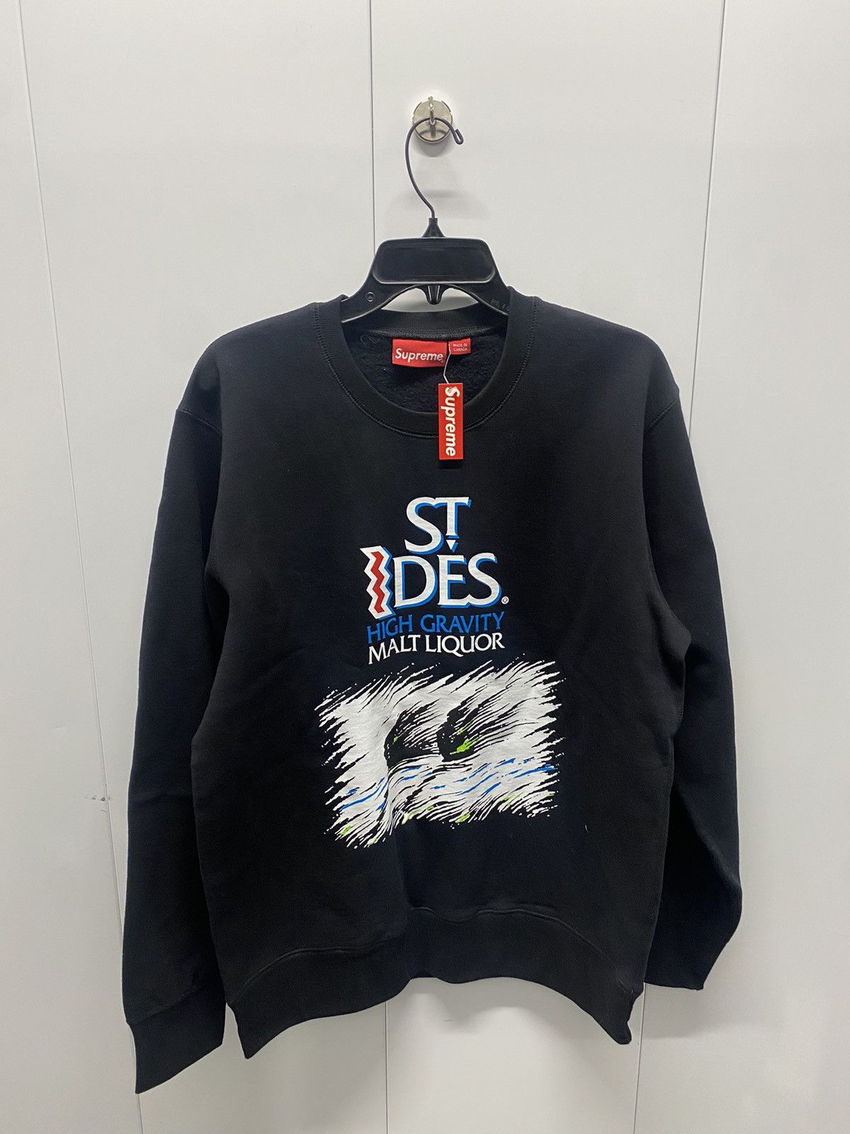 Supreme Supreme x St. Ides Crewneck Sweatshirt Large Black NWT Size US L / EU 52-54 / 3 - 1 Thumbnail