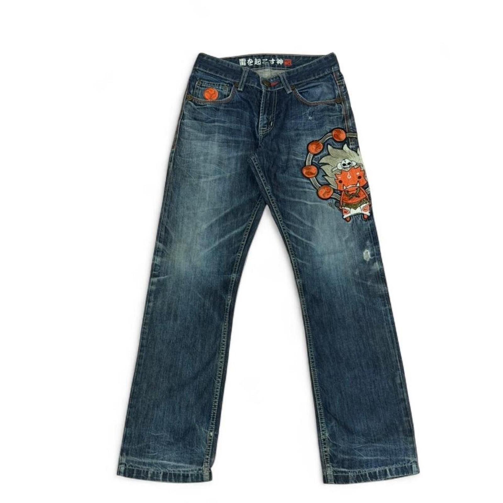 True Religion Y2K Vintage Ultra Rare Jizo denim jeans Size US 27 - 2 Thumbnail