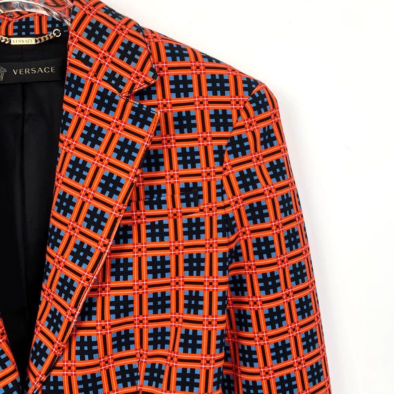 Versace Versace Plaid lapel long-sleeved blazer Size S / US 4 / IT 40 - 3 Thumbnail