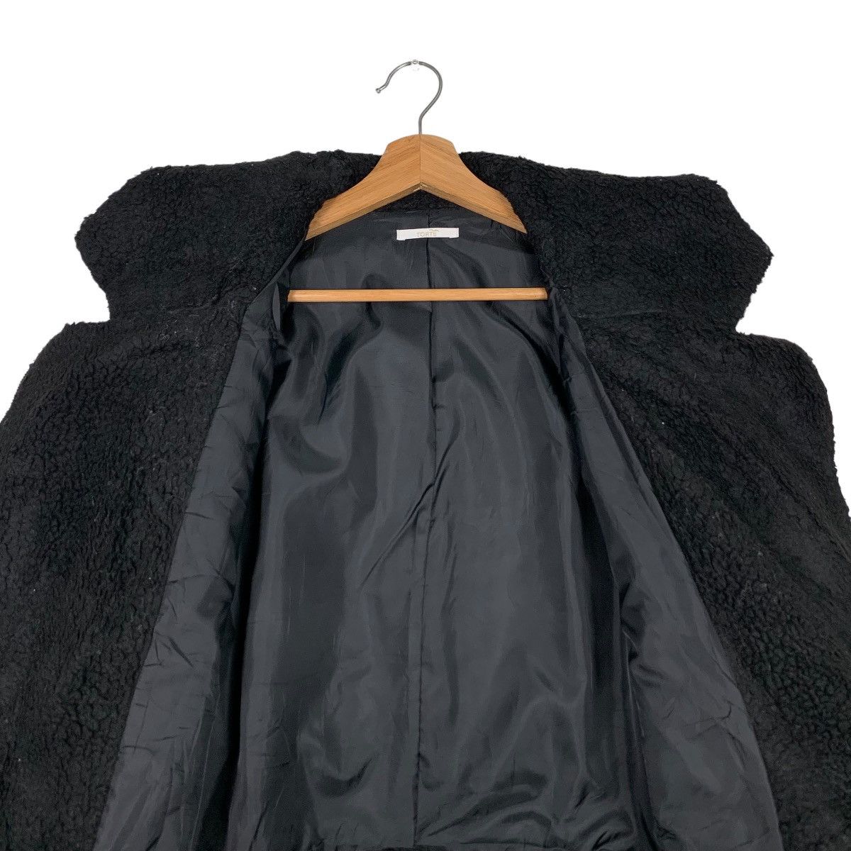 Japanese Brand TORTE Deep Pile Fleece Asymmetrical Jacket #0240-C11 Size US M / EU 48-50 / 2 - 14 Thumbnail