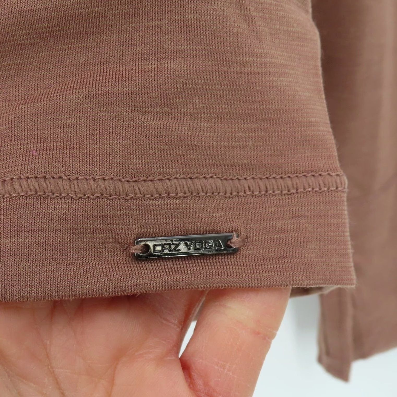 Vintage CRZ Yoga Shirt Long Sleeve Turtleneck Brown Womens Small 4/6 Thumb Holes NEW Size S / US 4 / IT 40 - 3 Thumbnail