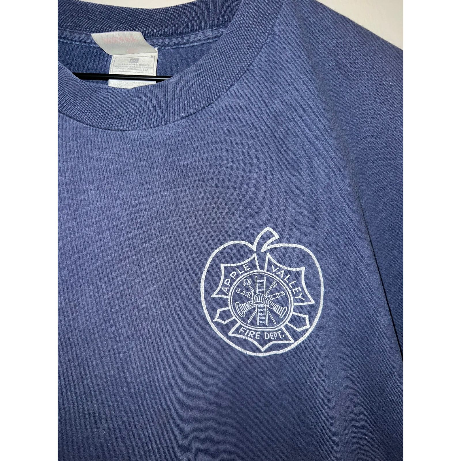 Fruit Of The Loom Vintage Firefighter Shirt Apple Valley Fire Dept AVFD Tee XL Size US XL / EU 56 / 4 - 2 Thumbnail