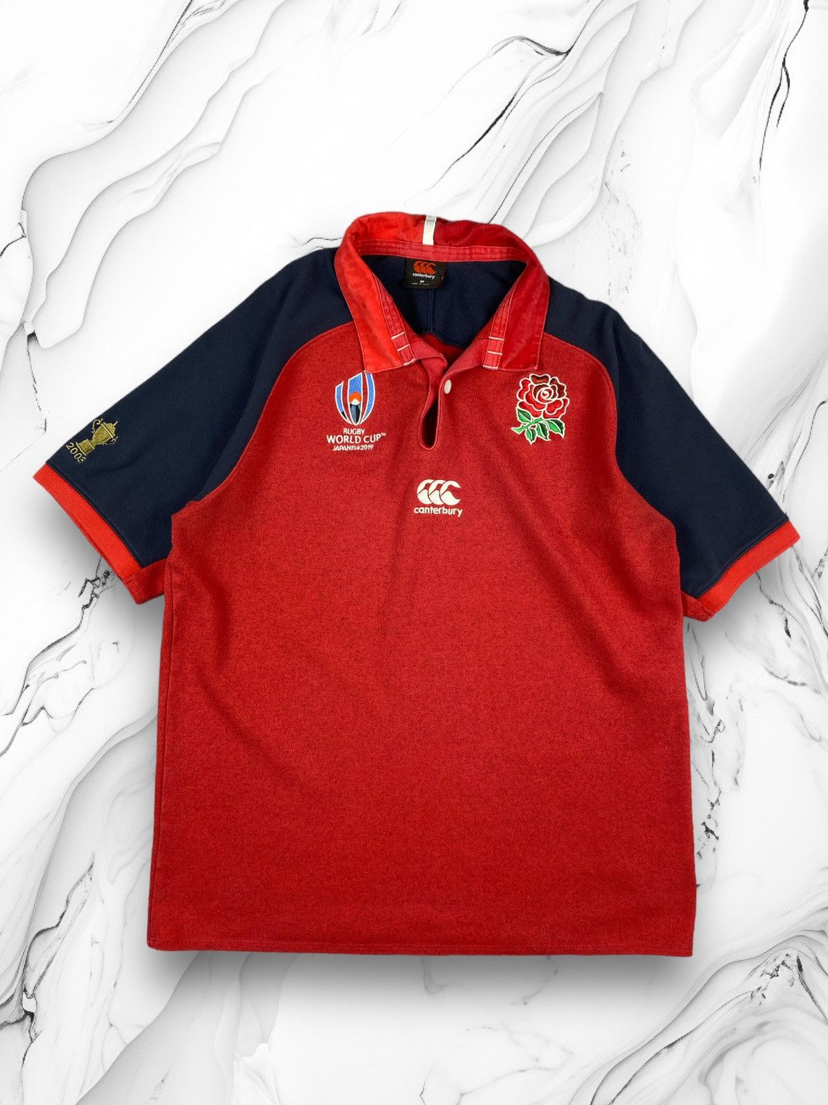 Canterbury of New Zealand Canterbury England Rugby World Cup Polo T-Shirt Size M Size US M / EU 48-50 / 2 - 1 Thumbnail