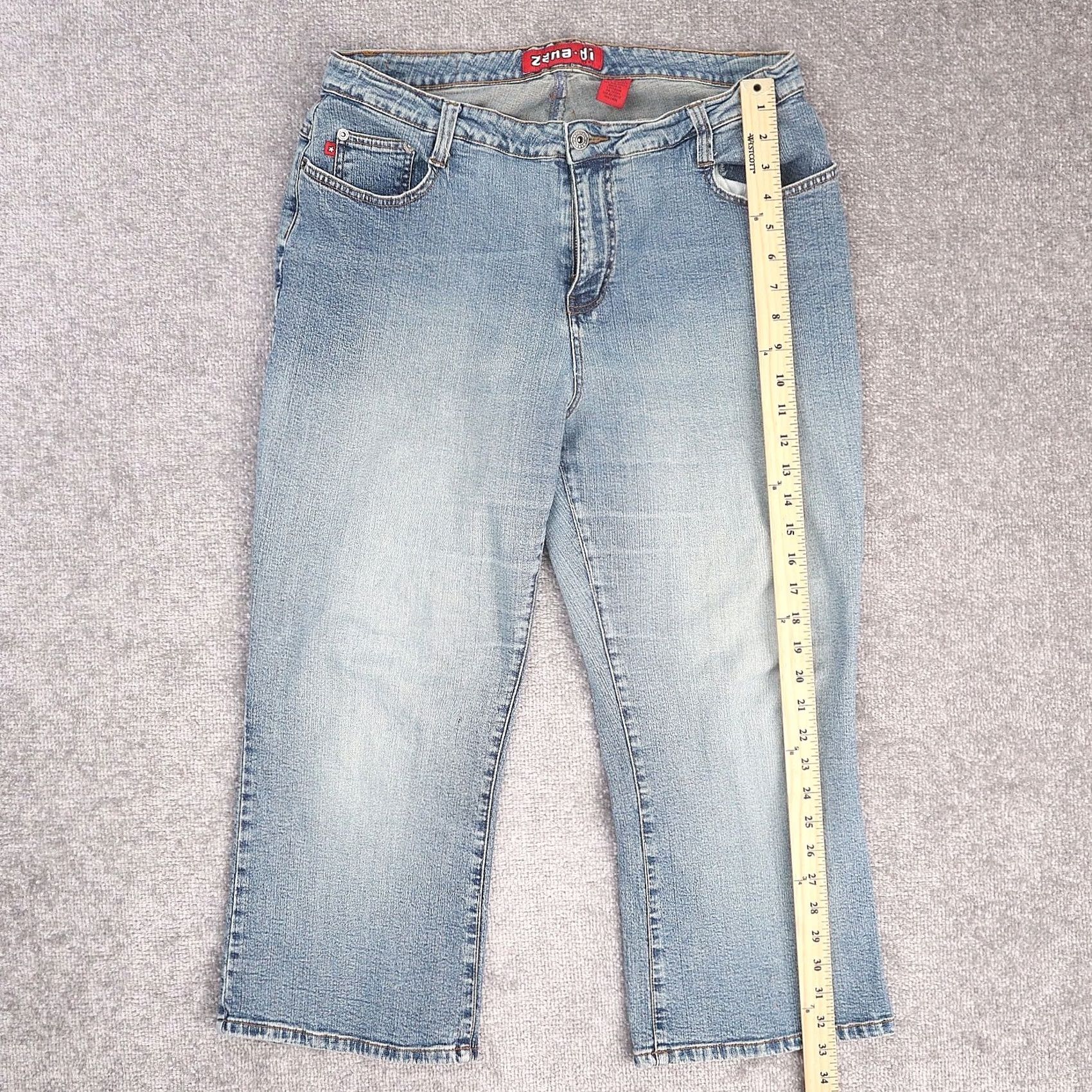 Denime VTG Y2K Zana-Di Capri Denim Jeans Light Wash Size 16 32x22 Women's Size 38" / US 16 / IT 52 - 3 Thumbnail