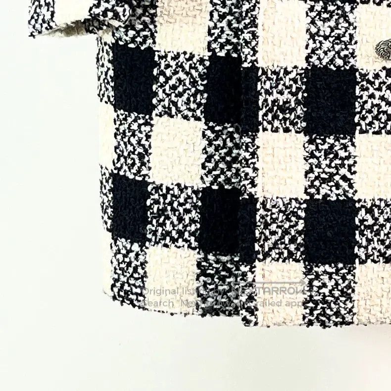 Chanel Chanel Black and white plaid tweed long coat Size S / US 4 / IT 40 - 4 Thumbnail