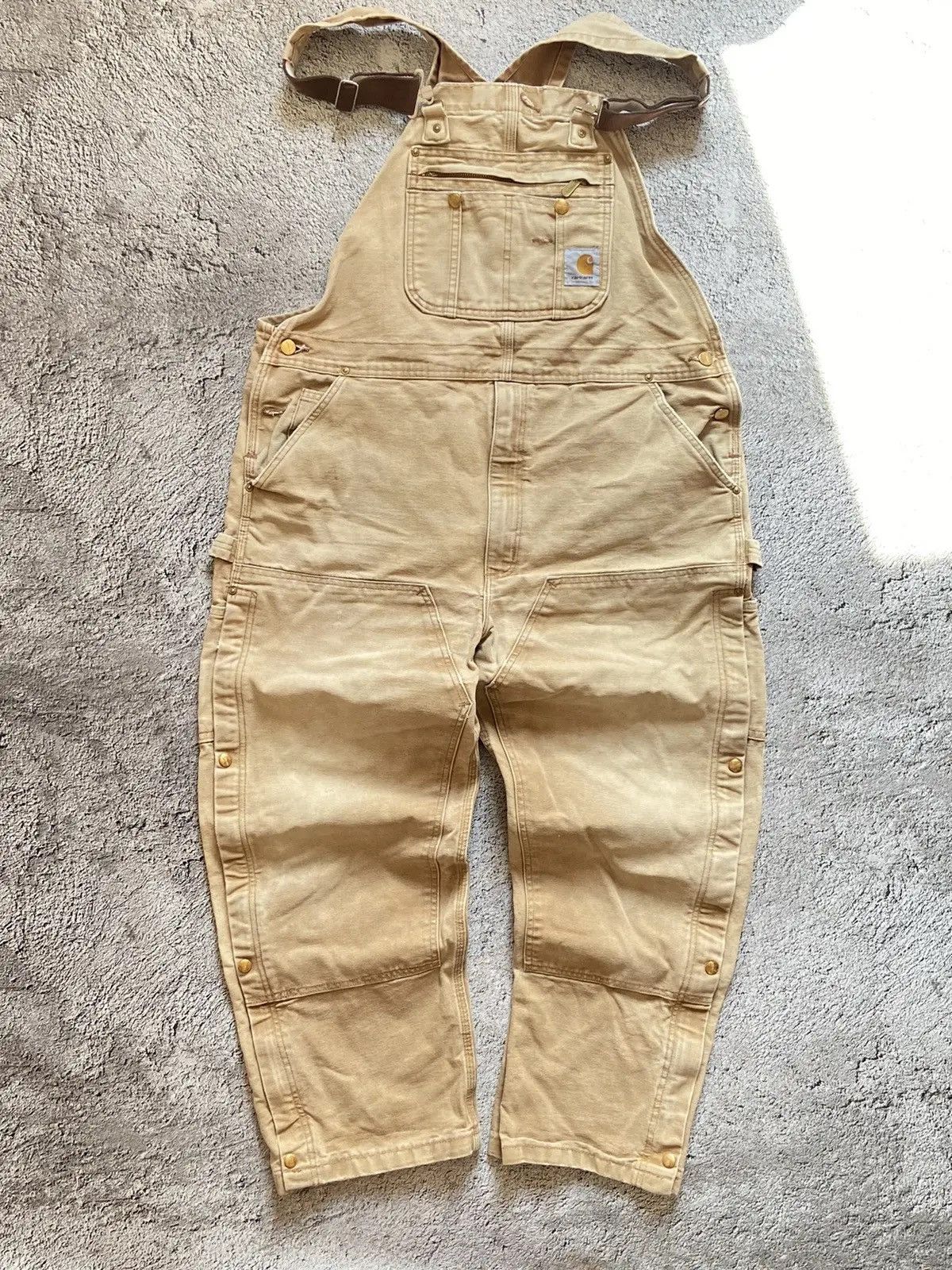 Carhartt × Vintage Vintage 80s Carhartt Archival Faded Distressed Overall Size US 40 / EU 56 - 1 Thumbnail