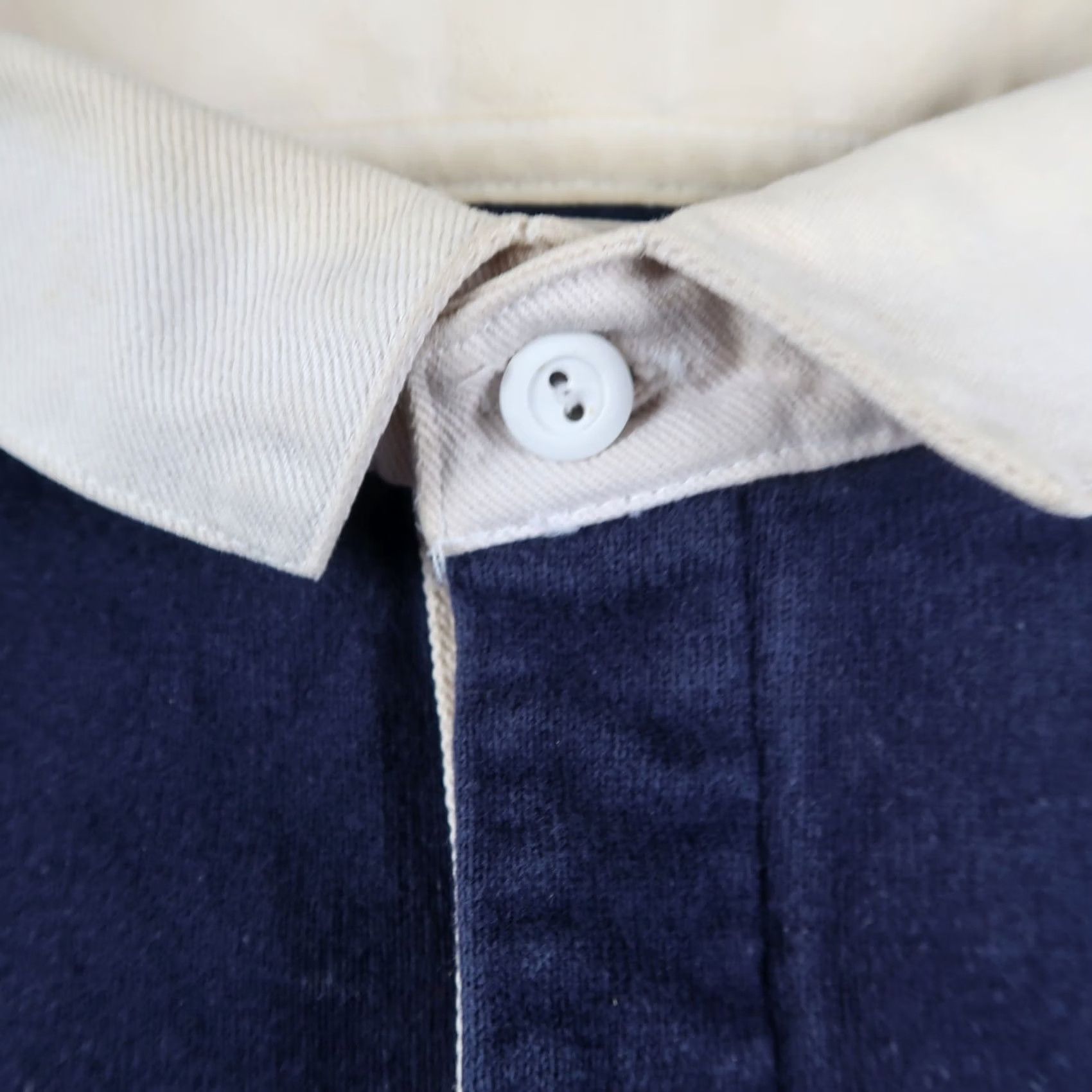 Vintage VINTAGE L.L. Bean Rugby Shirt Mens L Blue Heavy Cotton Polo 90s Rugby Mens Blue Shirt Size US L / EU 52-54 / 3 - 4 Thumbnail