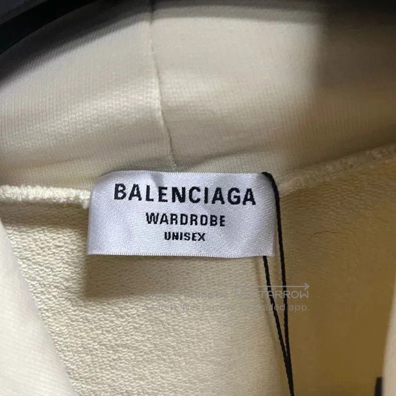 Balenciaga Balenciaga Beige Letter Print Hoodie. Size US M / EU 48-50 / 2 - 3 Thumbnail