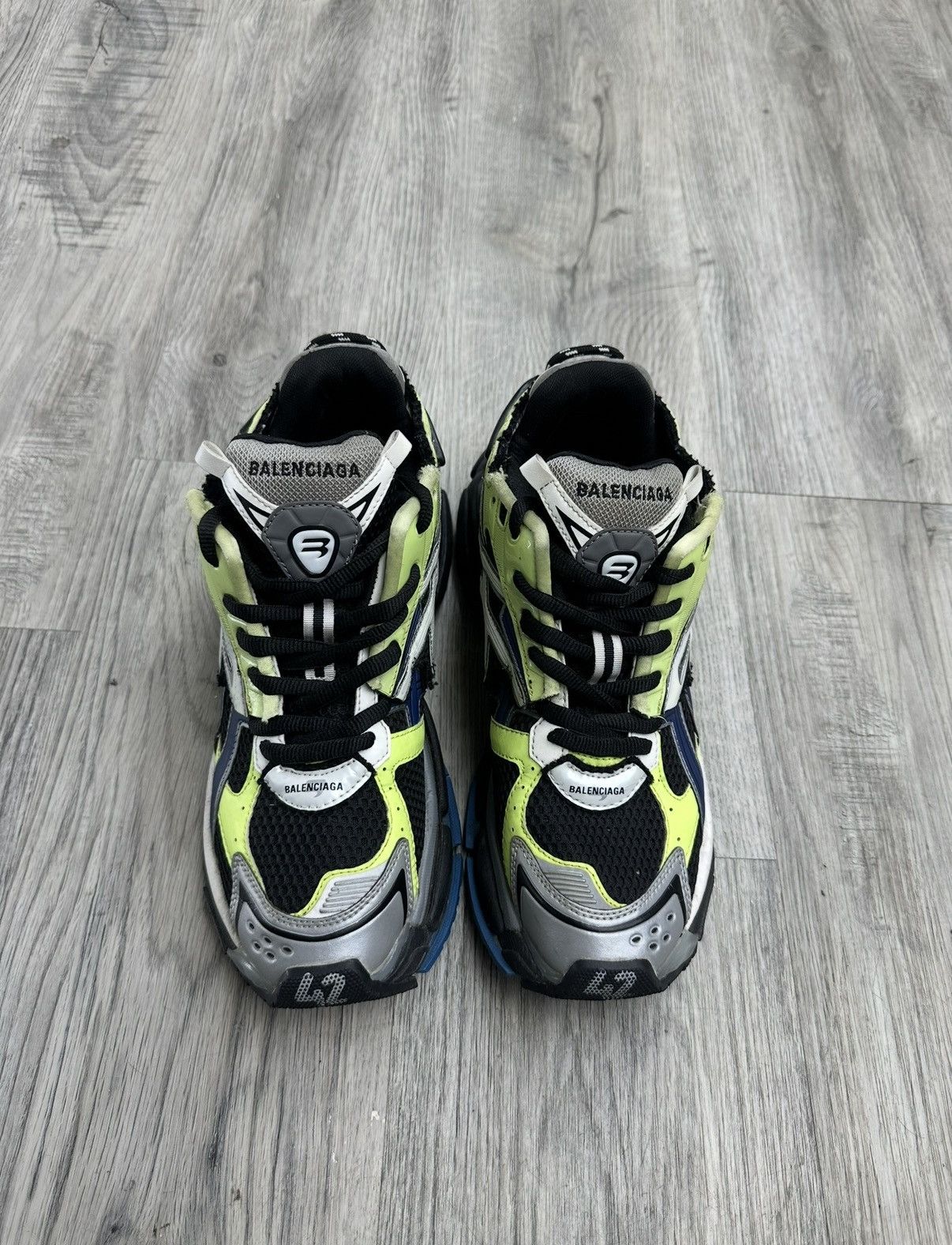 Balenciaga Balenciaga Runner - Green/Black/Silver Size US 9 / EU 42 - 4 Thumbnail