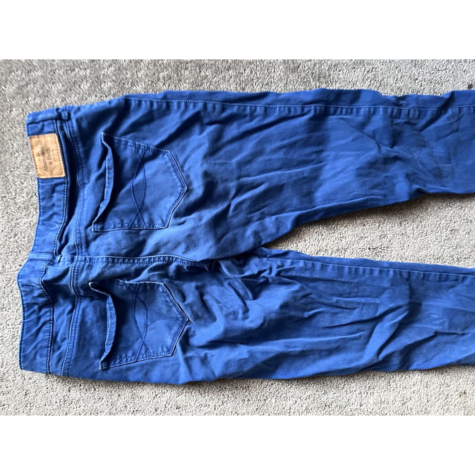 Abercrombie & Fitch Abercrombie & Fitch Simone High Rise Royal Blue Low Rise Slim Jeans Womens 27/4 Size 27" / US 4 / IT 40 - 4 Thumbnail
