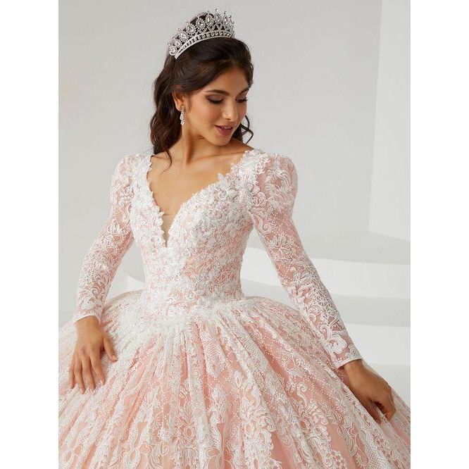 Other V-neckline with detachable sleeves, lace appliques bodice, g Size XL / US 12-14 / IT 48-50 - 11 Thumbnail