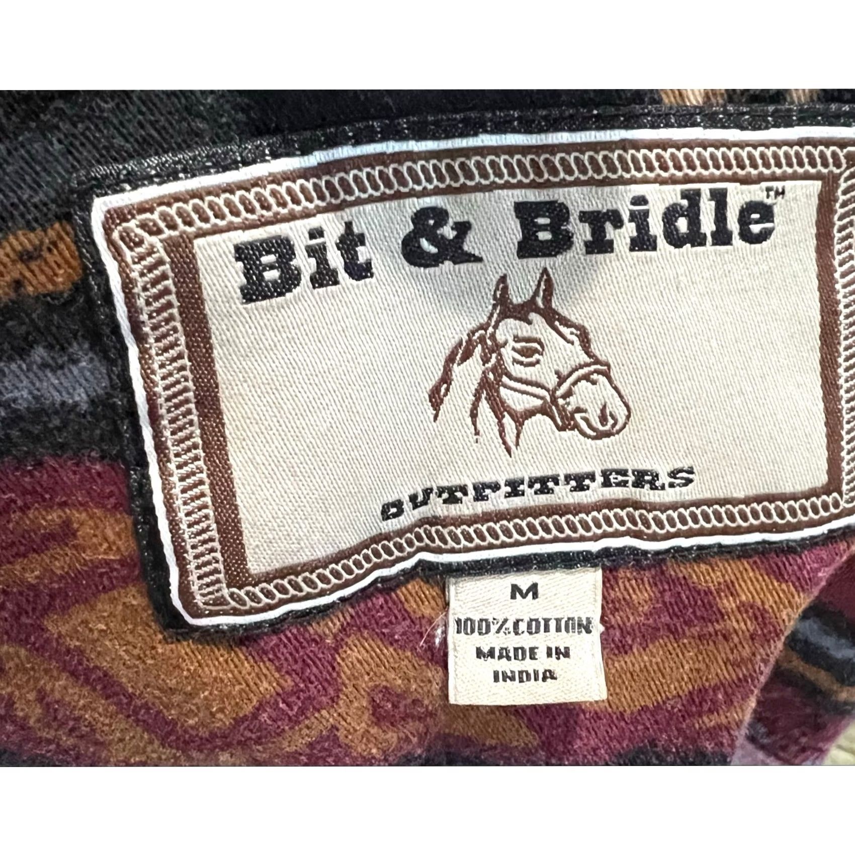 Vintage Bit & Bridle Button Up Shirt Cowboys Western Aztec Southwest Mens M Size US M / EU 48-50 / 2 - 4 Thumbnail