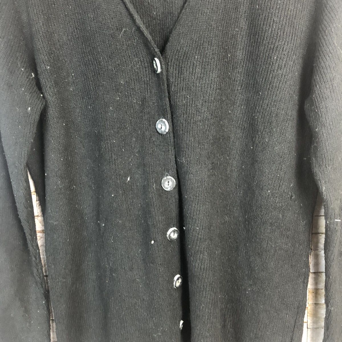 Homespun Knitwear × Japanese Brand Rich Hoble Black Cardigan Knitwear #A202 Size L / US 10 / IT 46 - 5 Thumbnail