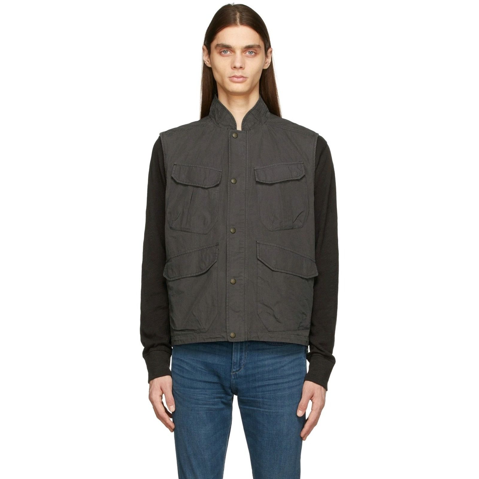 Rag & Bone RAG & BONE Trent Ripstop Gilet Button Zip Utility Italy M Size US M / EU 48-50 / 2 - 3 Thumbnail
