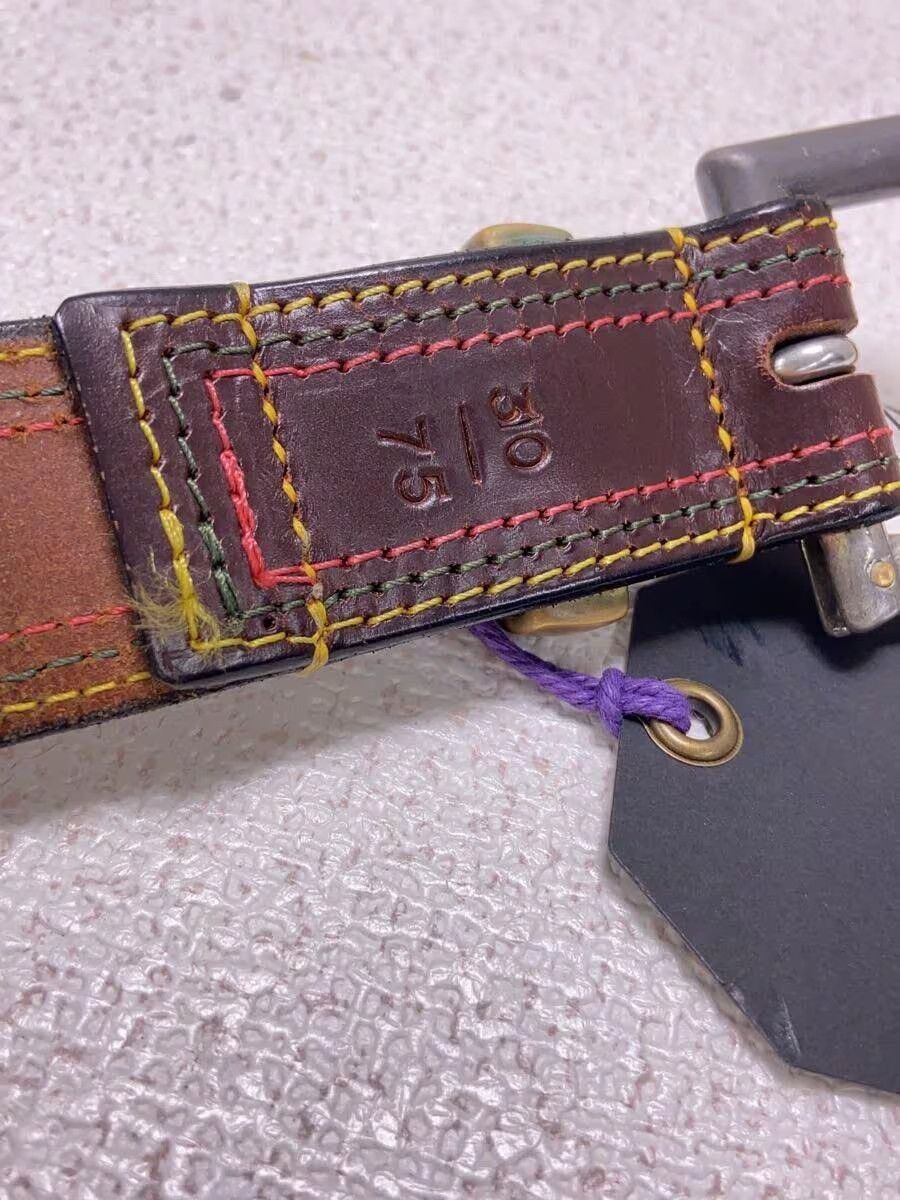 Needles Contrast Stitch Quick Release Buckle Leather Belt Size ONE SIZE - 7 Thumbnail