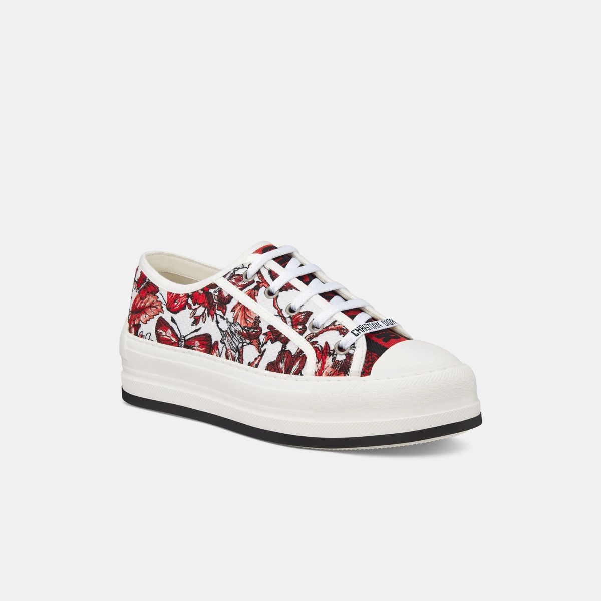 o1bcso1str0225 Walk'n'Dior Platform Sneaker in Red/White
