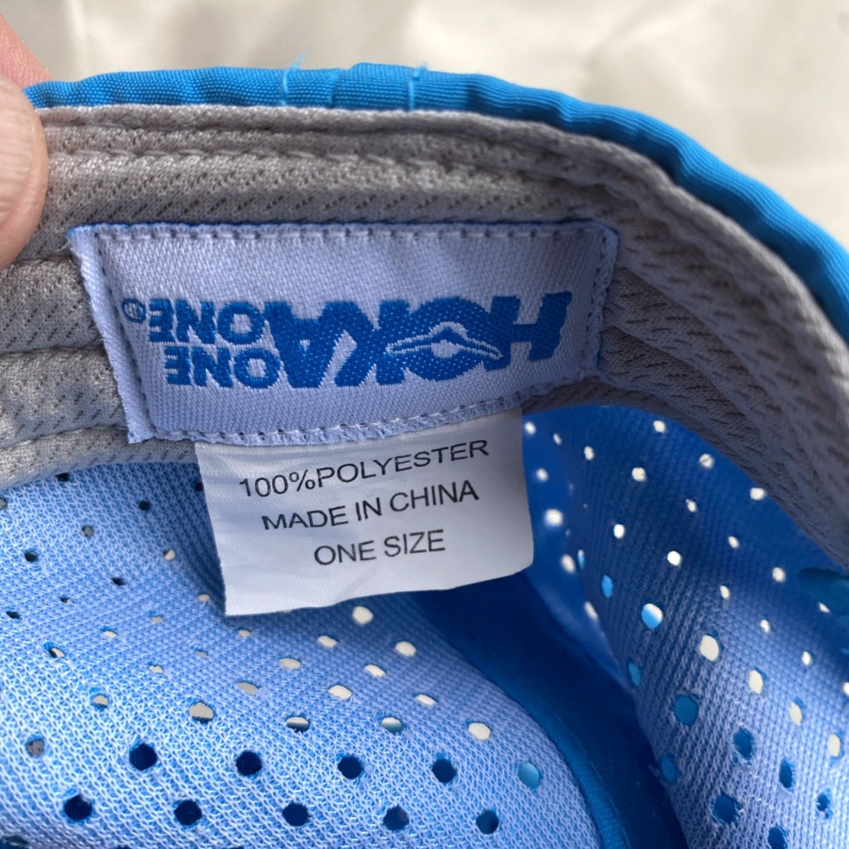 Vintage Hoka One One Fleet Feet Hat Strapback Blue Lightweight Polyester Microfiber 5 Panel Adjustable Breathable Men Cap Summer Spring Fall Size ONE SIZE - 3 Thumbnail